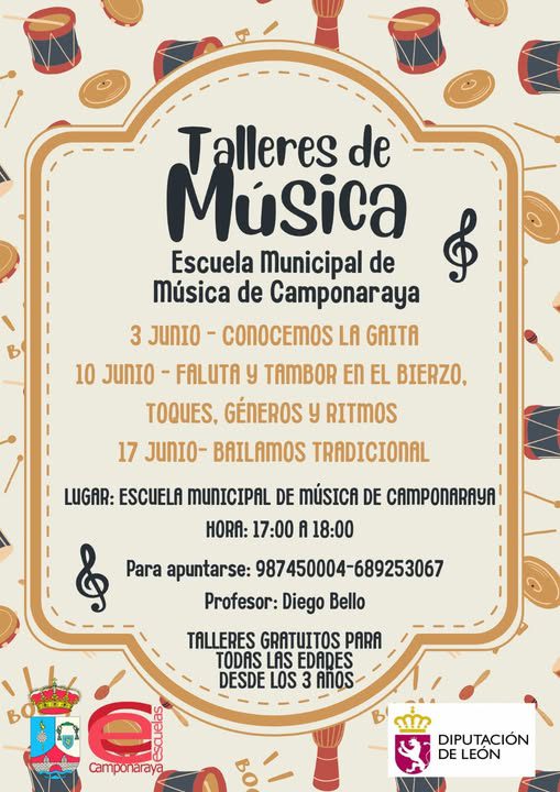 Taller de música: Faluta y tambor en El Bierzo, toques, géneros y ritmos