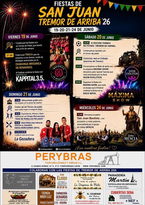 Fiestas de San Juan 2026 en Tremor de Arriba