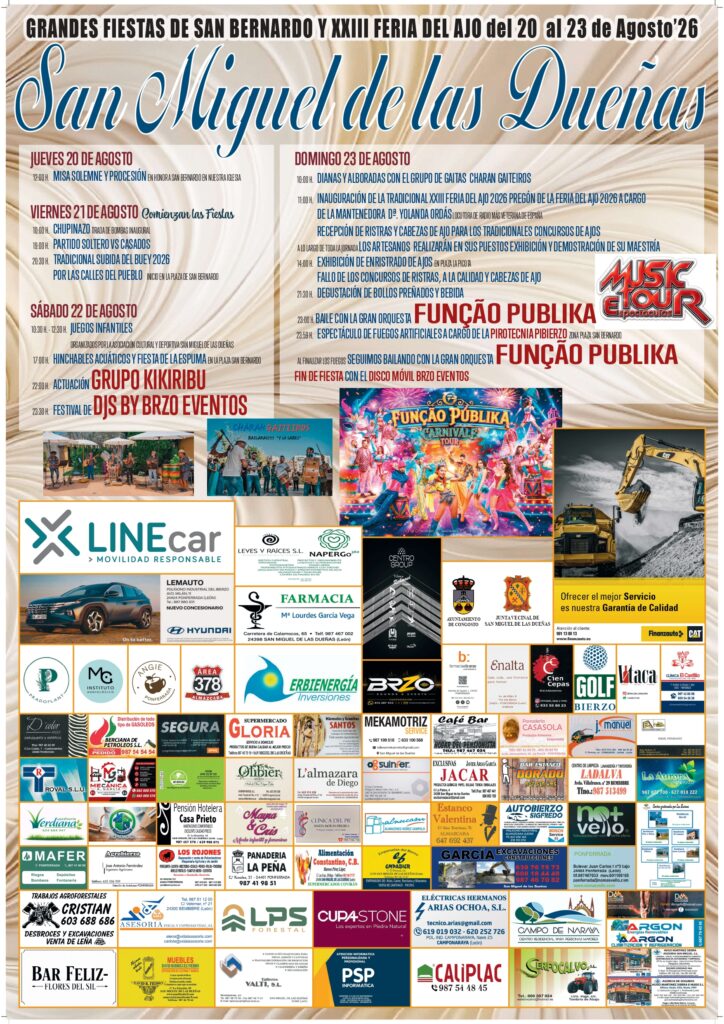 Fiestas de San Bernardo y XXIII Feria del Ajo de San Miguel de las Dueñas