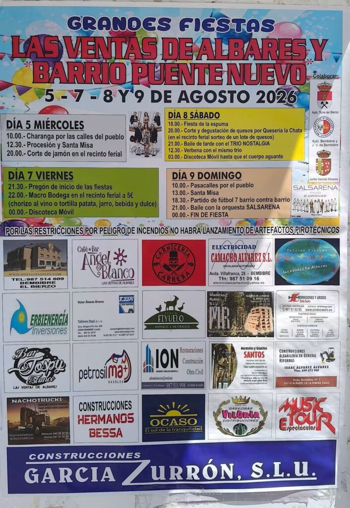 Fiestas de Las Ventas de Albares y Puente Nuevo 2026