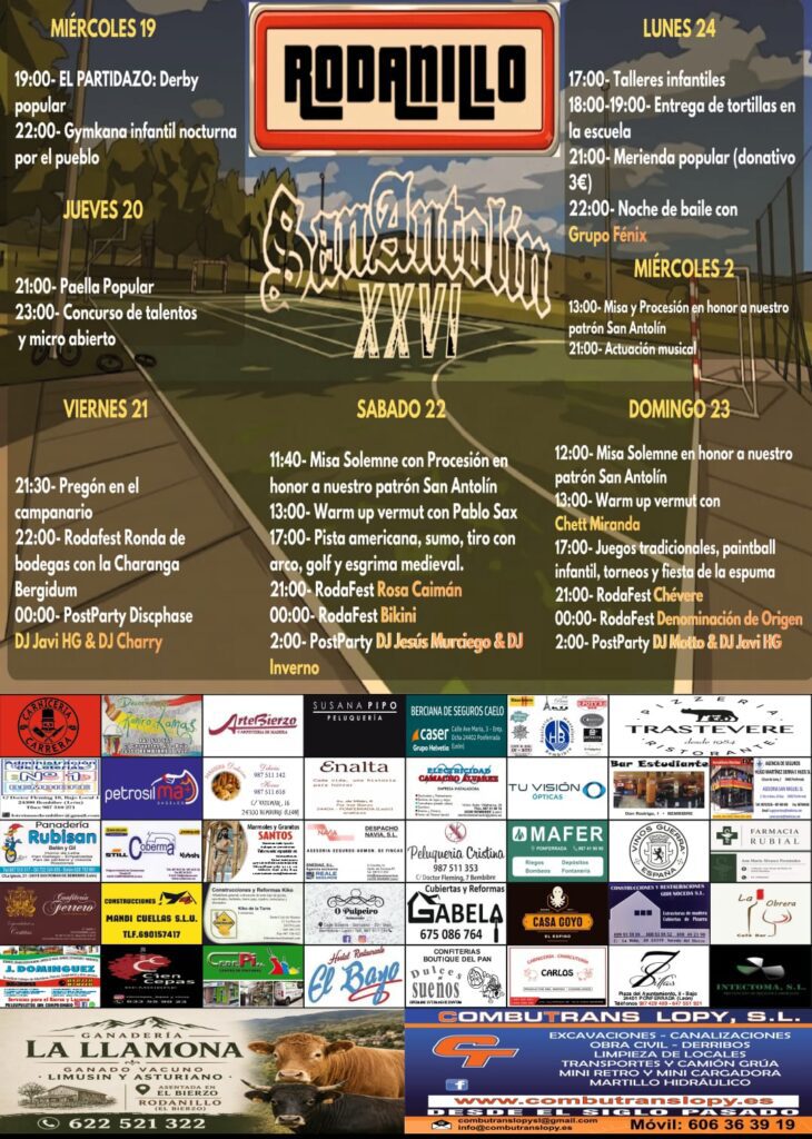 Fiestas de San Antolín 2026 en Rodanillo