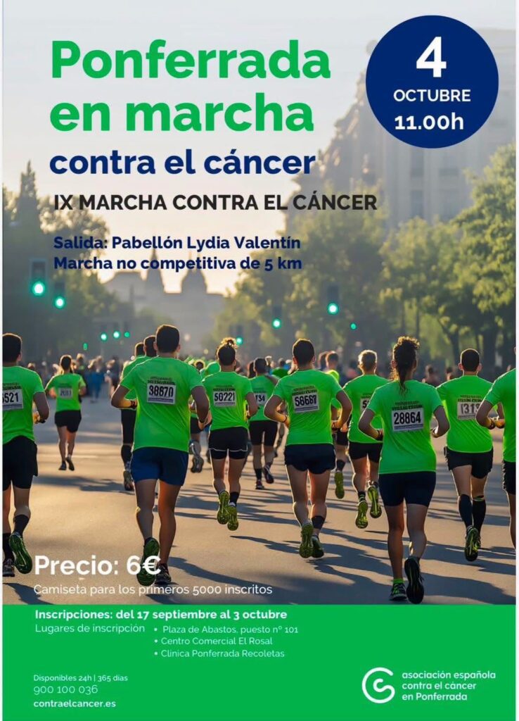Ponferrada en marcha contra el cáncer – IX Marcha contra el cáncer
