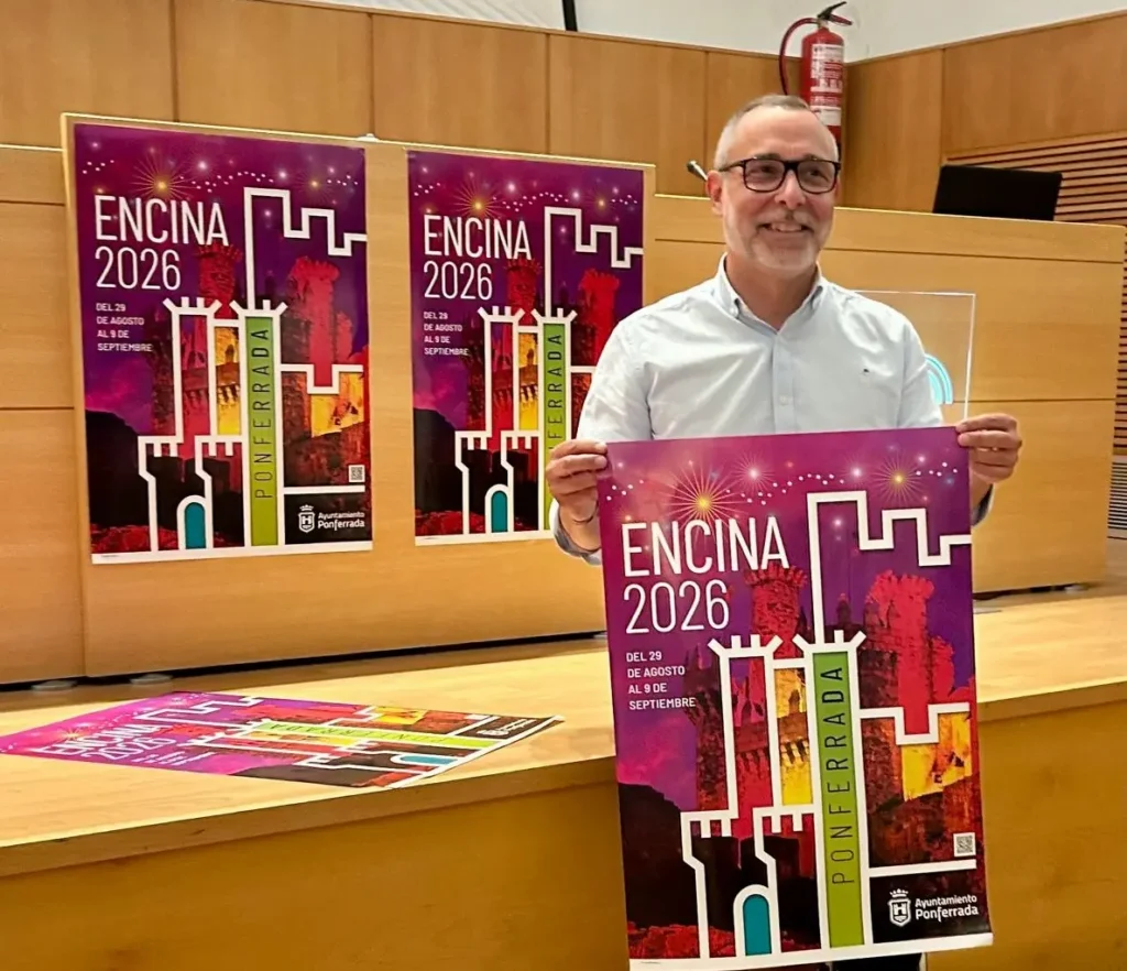 Carlos Cortina presenta el cartel y el programa de las Fiestas de la Encina 2026 de Ponferrada