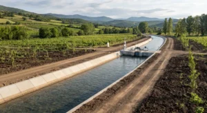 Imagen genérica de un tramo de un canal de riego